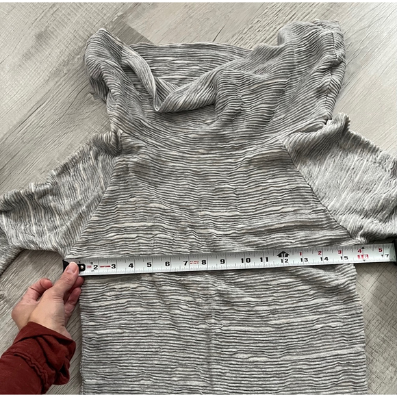 Anthropologie Dolan light gray cowl neck ribbed sweater XS - Picture 5 of 7